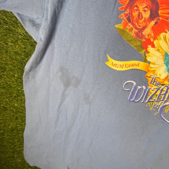 Vintage 1993 Wizard of Oz T-Shirt XXL Blue MGM Grand Las Vegas 90s Movie Tee USA - Picture 8 of 10